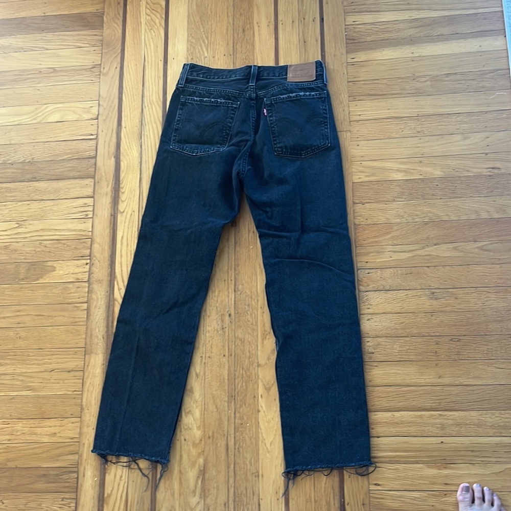 Black Levi’s Wedgie Straight Jeans size 27 - Picture 2 of 3
